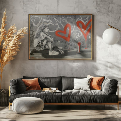 Skater's Dreamscape - You are enough - Poster / Art Print - interiör