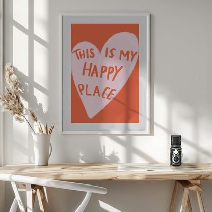 Happy Place - Poster / Art Print - interiör