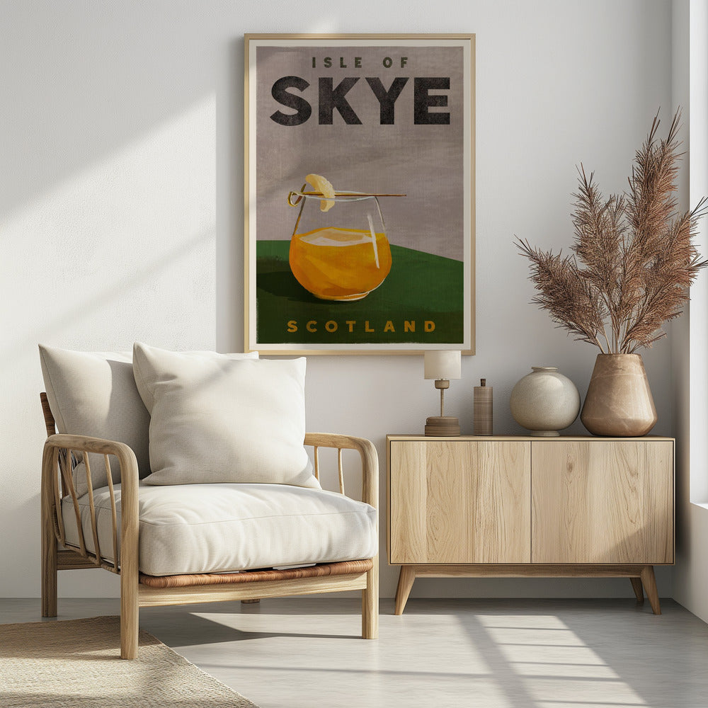 Isle Of Skye Scotland Scotch Cocktail Travel Poster - Poster / Art Print - interiör