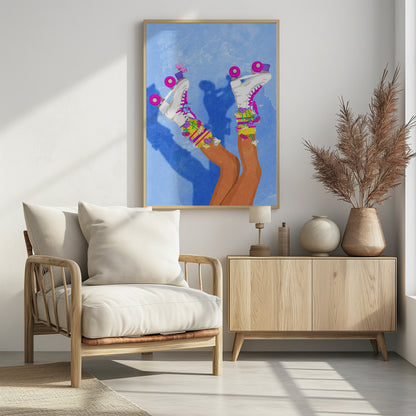 Skate like a Girl - Poster / Art Print - interiör