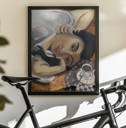 Lorette Con Una Tazza Di Caffe 1916 - Poster / Art Print - interiör