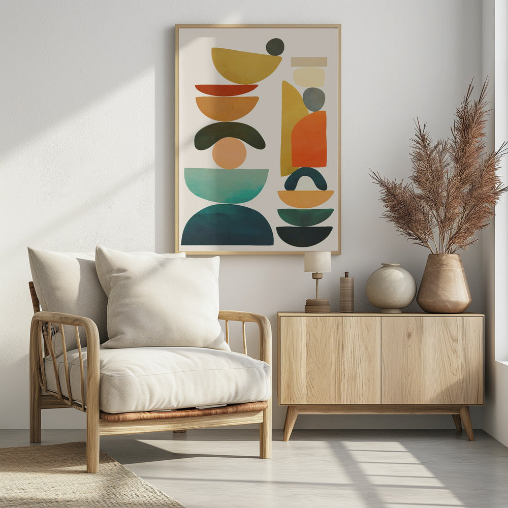 Geometric Harmony - Poster / Art Print - interiör