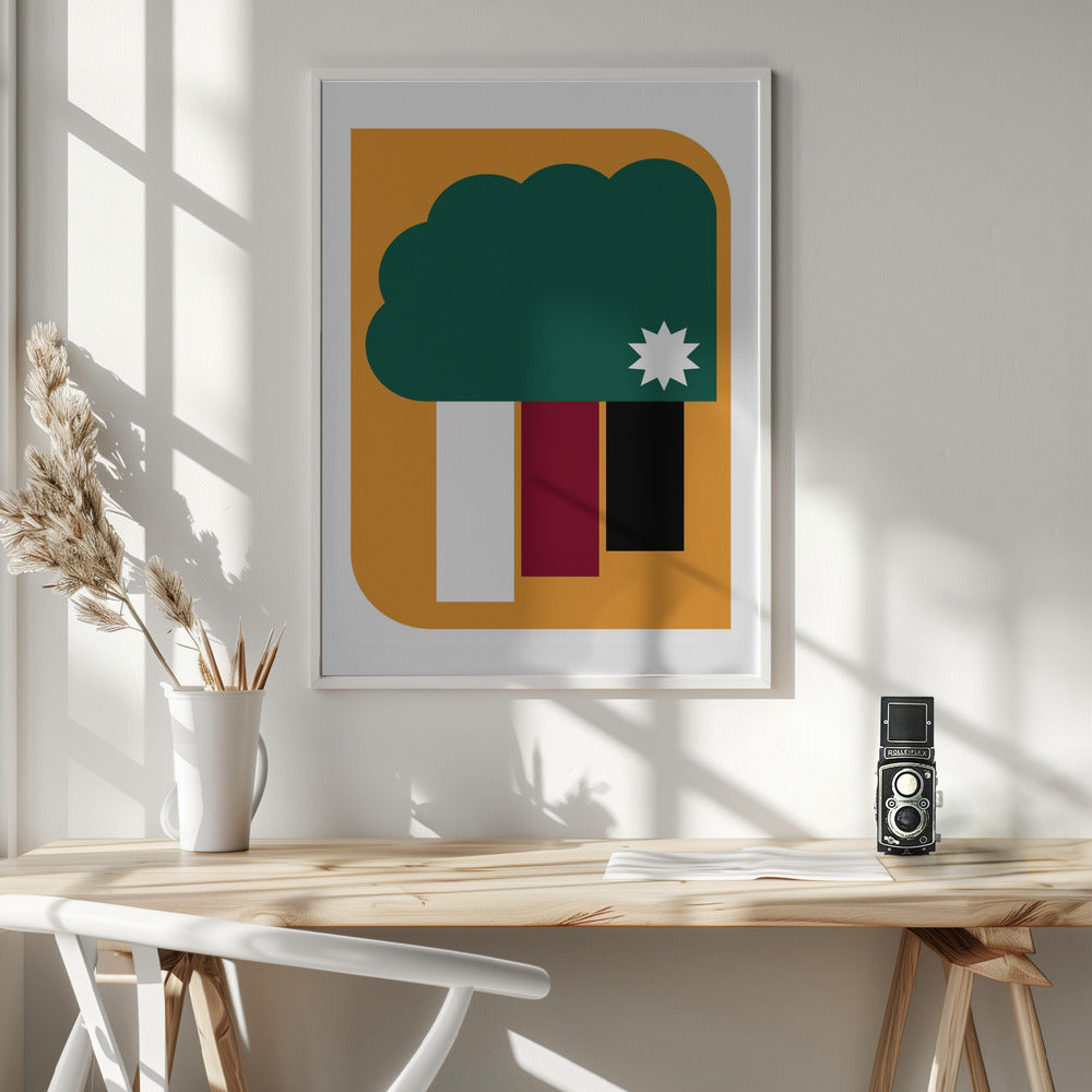 Every Cloud Mustard - Poster / Art Print - interiör