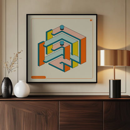 Impossible Geometrics 33 - Poster / Art Print - interiör