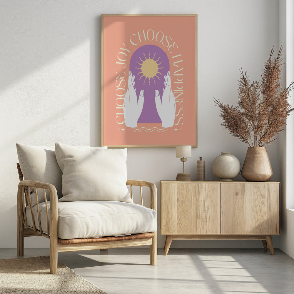 Choose Joy Choose Happiness - Poster / Art Print - interiör