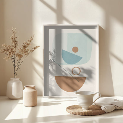 Azzurro Shapes No.4 - Poster / Art Print - interiör
