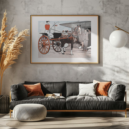 Woman In a Horse Carriage (ca. 1890–1907) - Poster / Art Print - interiör