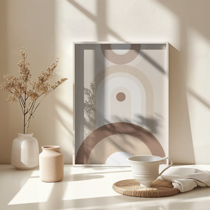 Beige Mid Century Poster No.2 - Poster / Art Print - interiör