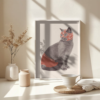 Chat Catcheur - Poster / Art Print - interiör