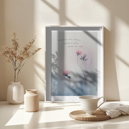 Be patient with yourself - Poster / Art Print - interiör