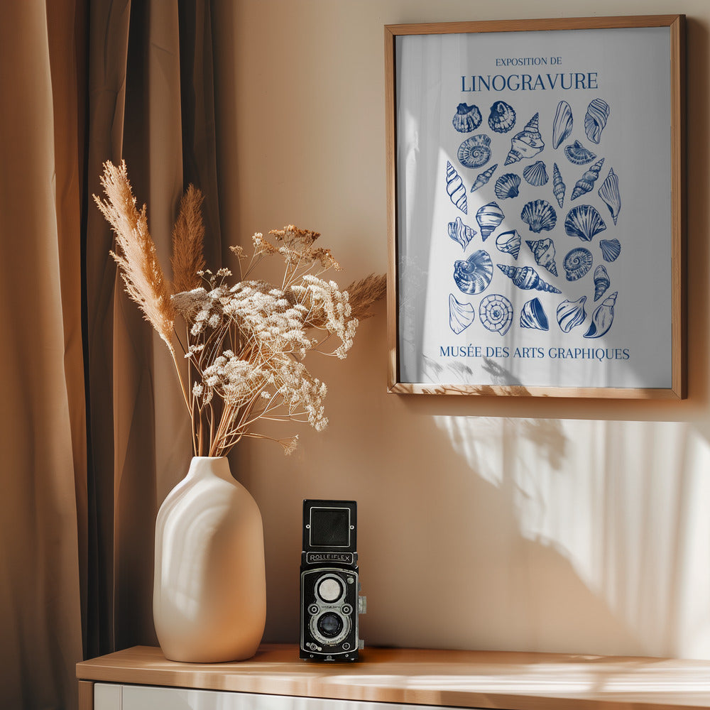 Lino Seashell Art Market - Poster / Art Print - interiör