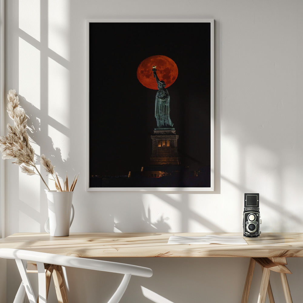 2022 july buck moon - Poster / Art Print - interiör