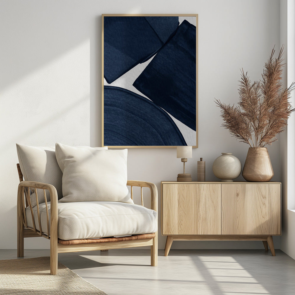 Minimalist Painting Blue II - Poster / Art Print - interiör