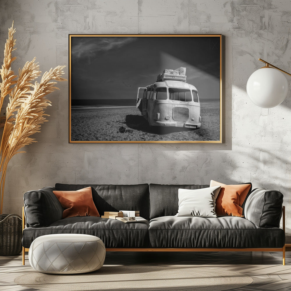 Beached Bus - Poster / Art Print - interiör