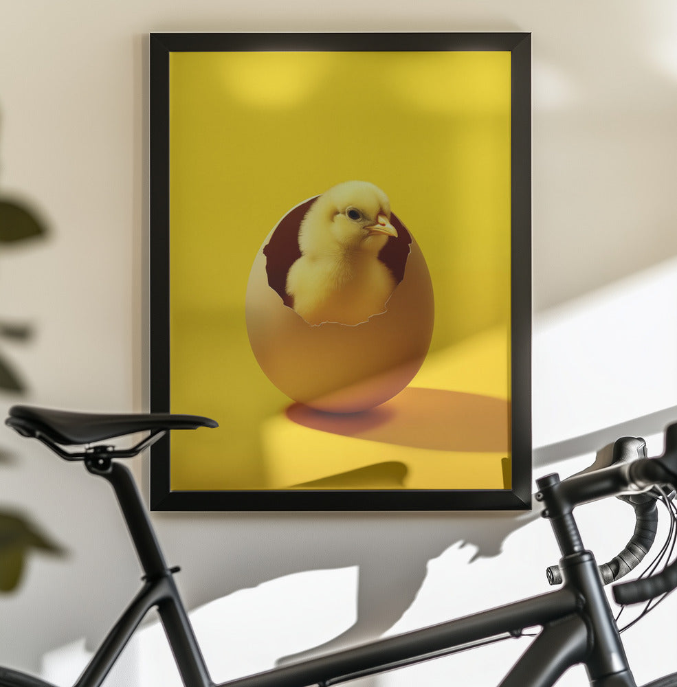 Yellow Chicken - Poster / Art Print - interiör