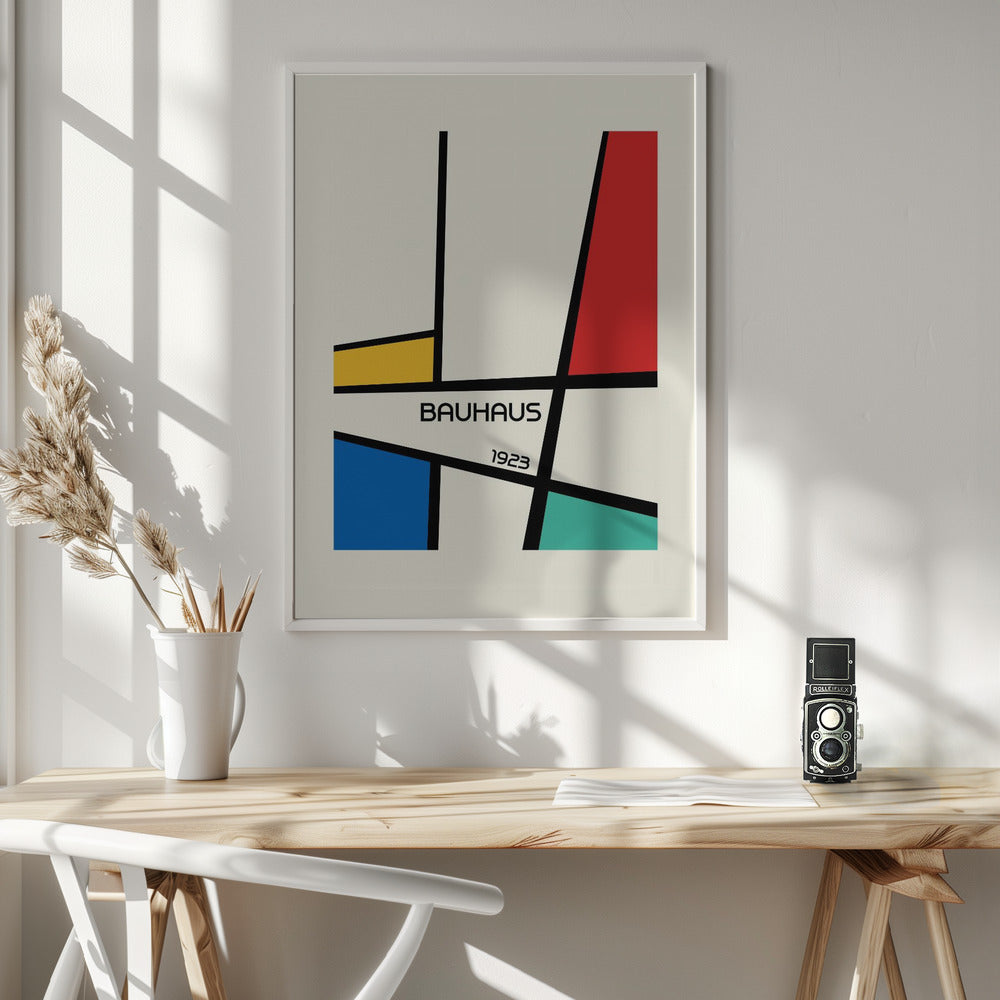 Bauhaus Geometric Design Retro - Poster / Art Print - interiör