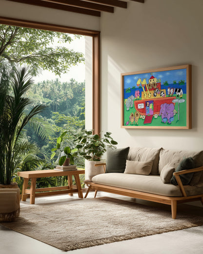 The Animals Enter Two by Two into Noah's Ark - Poster / Art Print - interiör