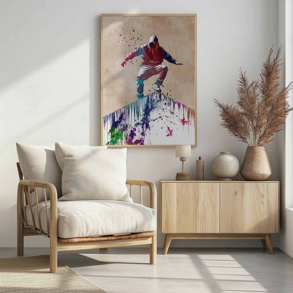 Parkour city sport art - Poster / Art Print - interiör