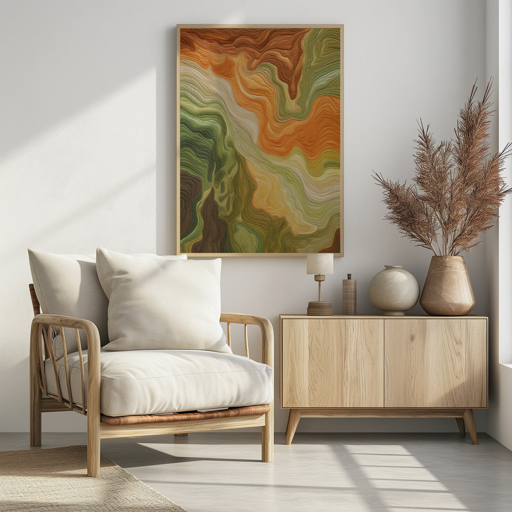 Harmonic Fabric No 1 - Poster / Art Print - interiör