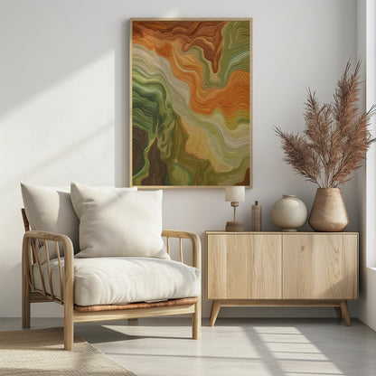 Harmonic Fabric No 1 - Poster / Art Print - interiör