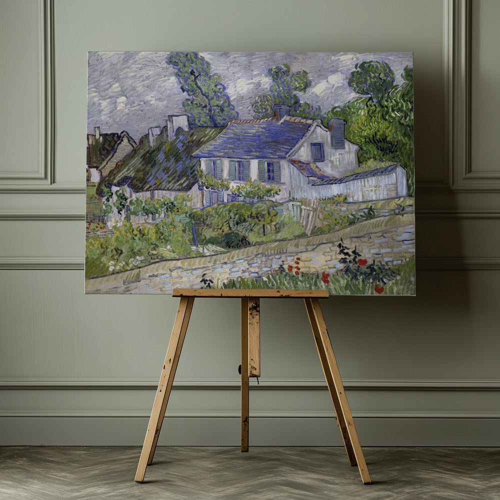 Vincent Van Gogh's Houses At Auvers (1890) Famous - Poster / Art Print - interiör