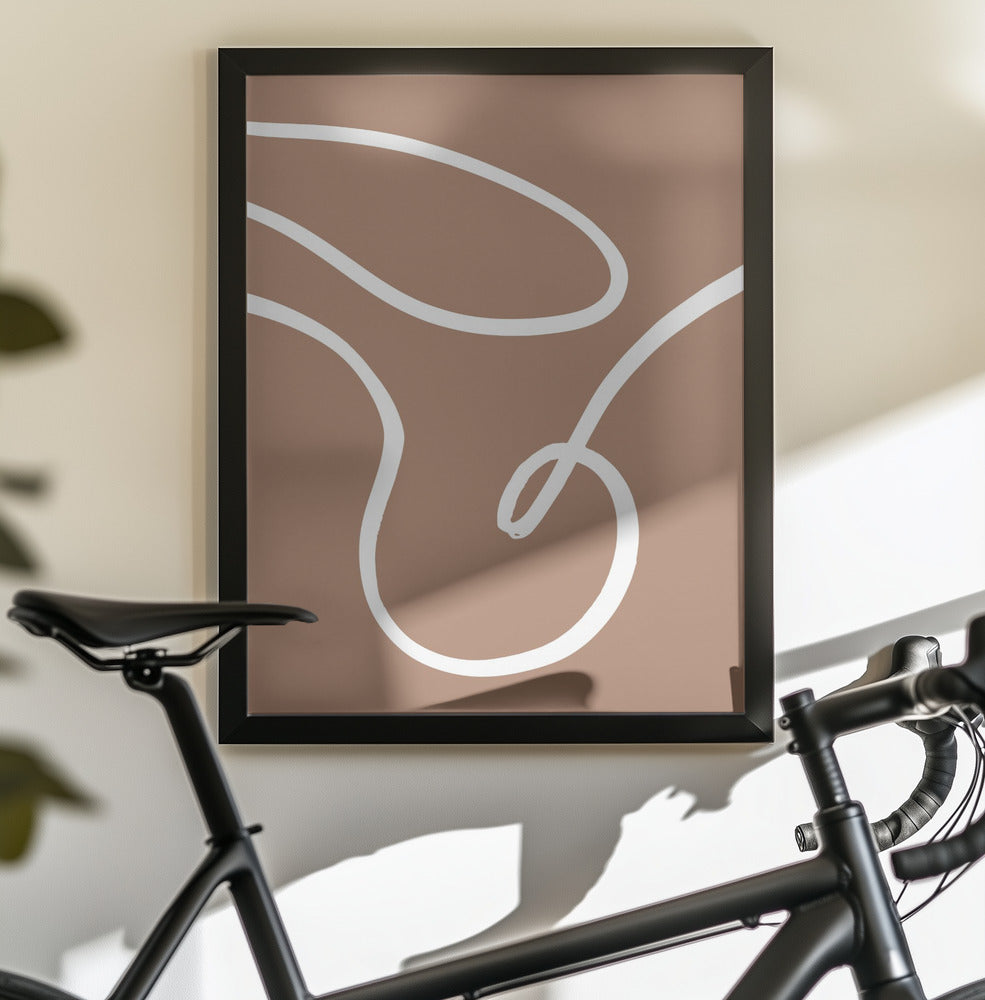 Lines Mocha 2 - Poster / Art Print - interiör