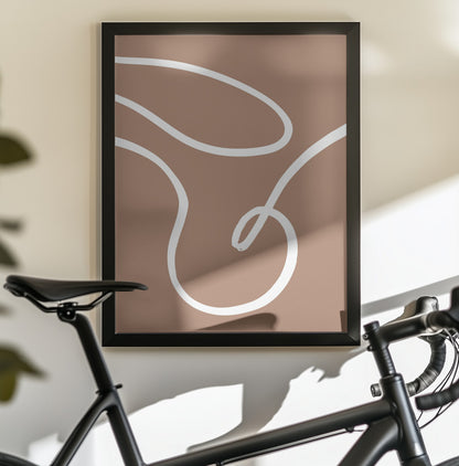 Lines Mocha 2 - Poster / Art Print - interiör