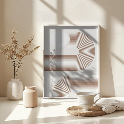Beige Arc Poster No.2 - Poster / Art Print - interiör