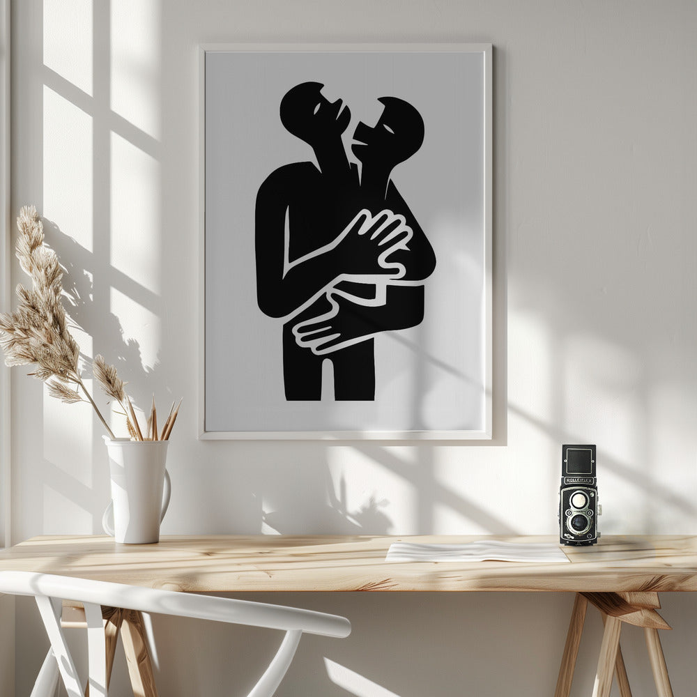 Abstract Hug No 2 - Poster / Art Print - interiör