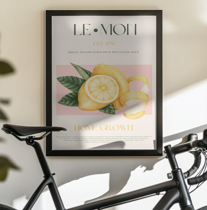Lemon print - Poster / Art Print - interiör