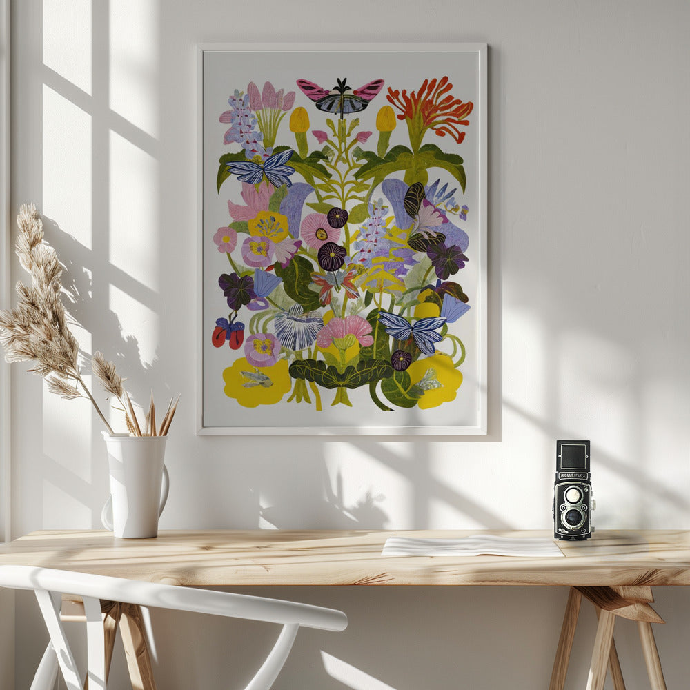 Abstract Autumn Floral - Poster / Art Print - interiör