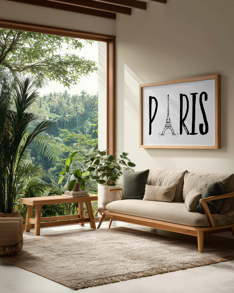 PARIS Typography - Poster / Art Print - interiör