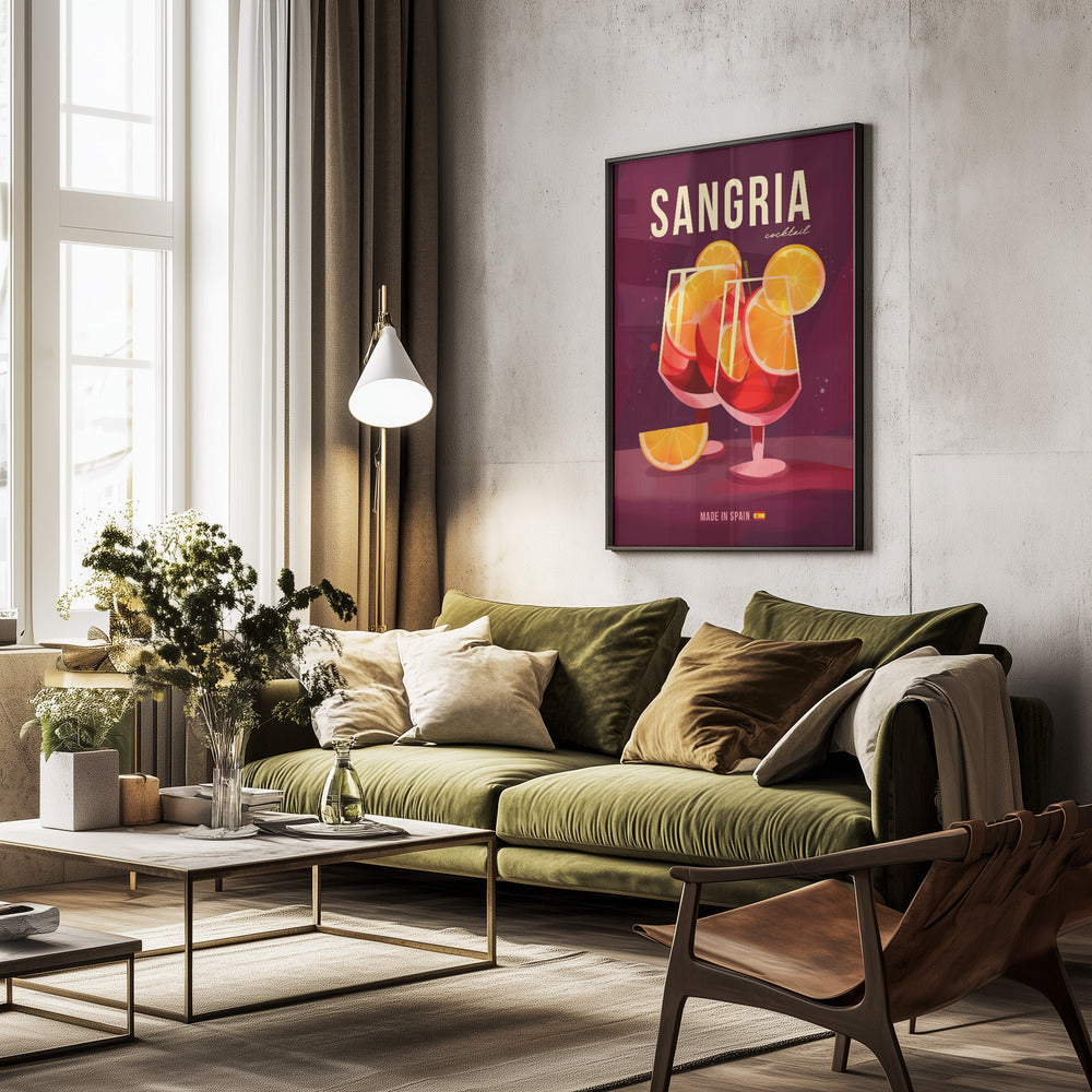Sangria Cocktail - Poster / Art Print - interiör