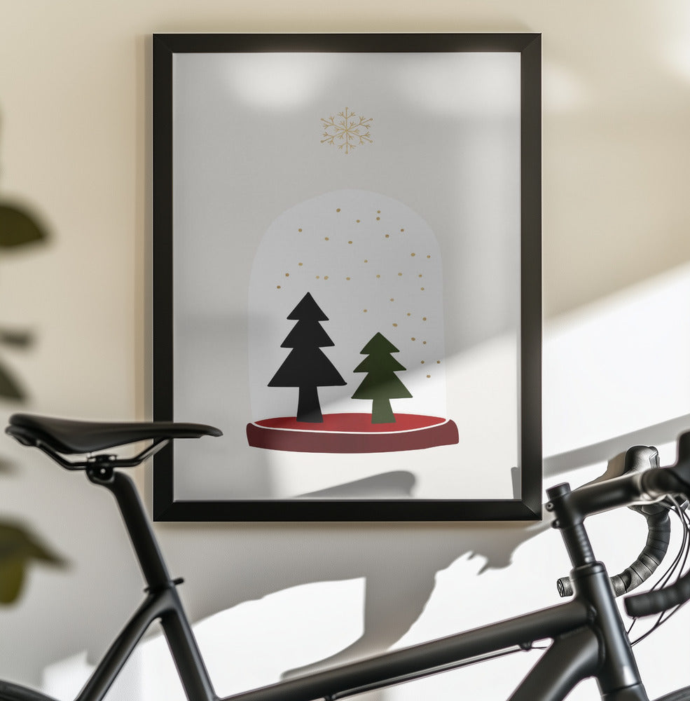 Dancing Snowflakes - Poster / Art Print - interiör