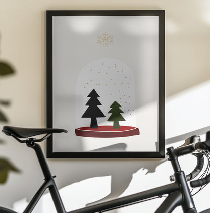 Dancing Snowflakes - Poster / Art Print - interiör