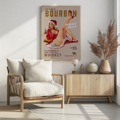 Babes of Bourbon Vol 25 Holiday Cheer Christmas Pinup - Poster / Art Print - interiör