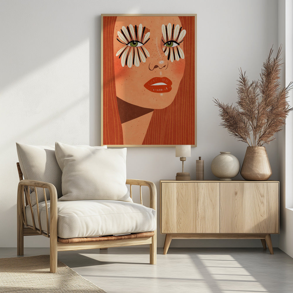 Flower Eyes - Poster / Art Print - interiör