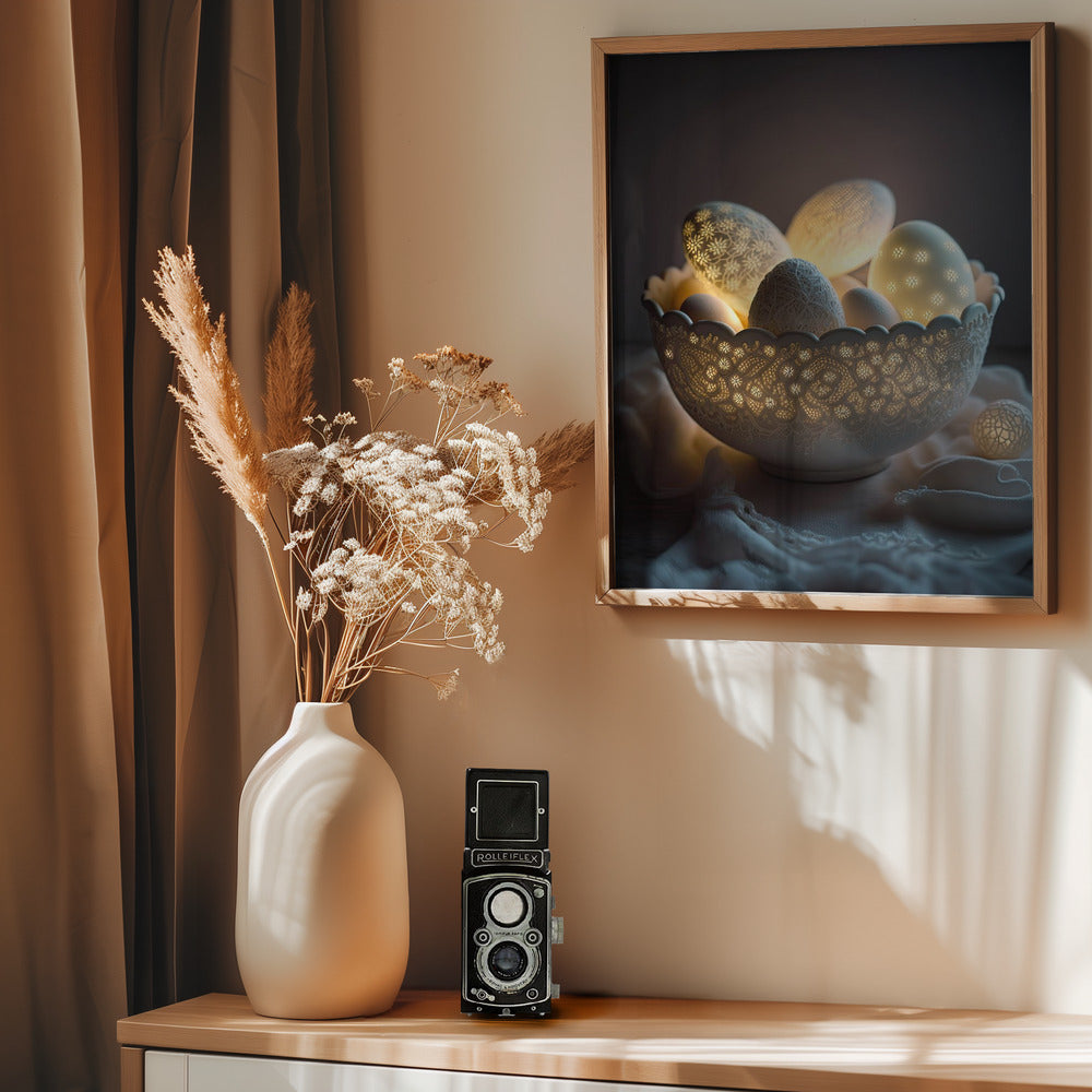 Glowing Eggs - Poster / Art Print - interiör