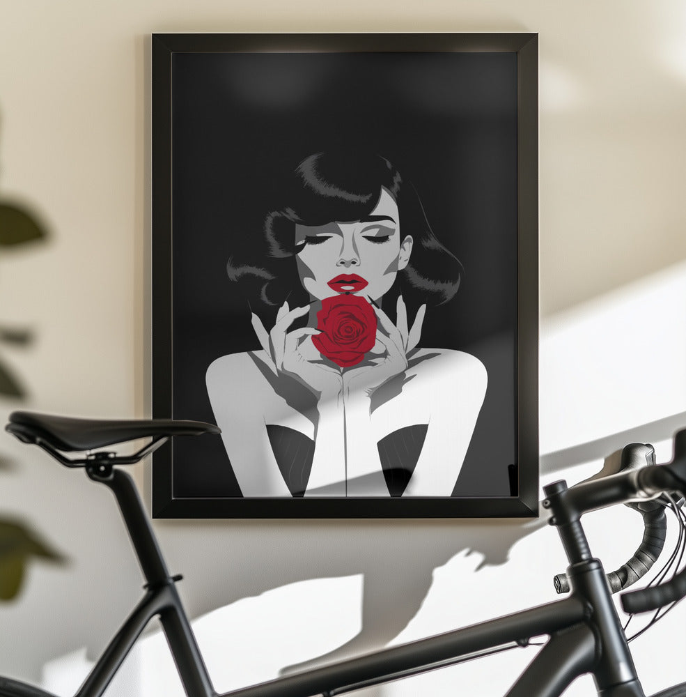 The Red Rose - Poster / Art Print - interiör