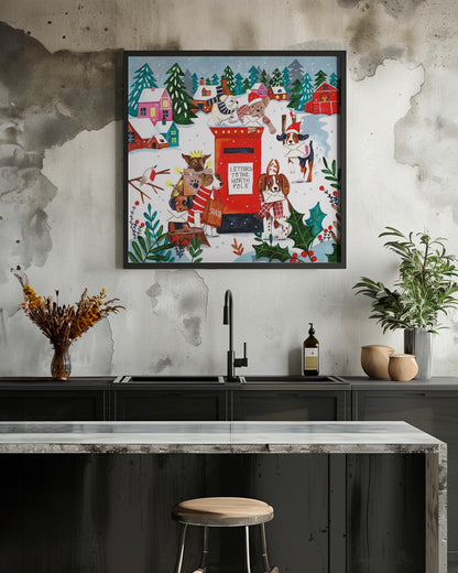 Christmas post - Poster / Art Print - interiör