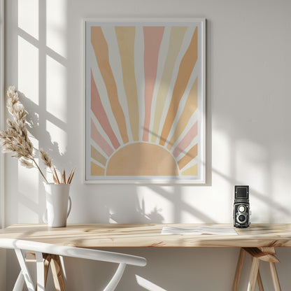 Boho sunrise - Poster / Art Print - interiör