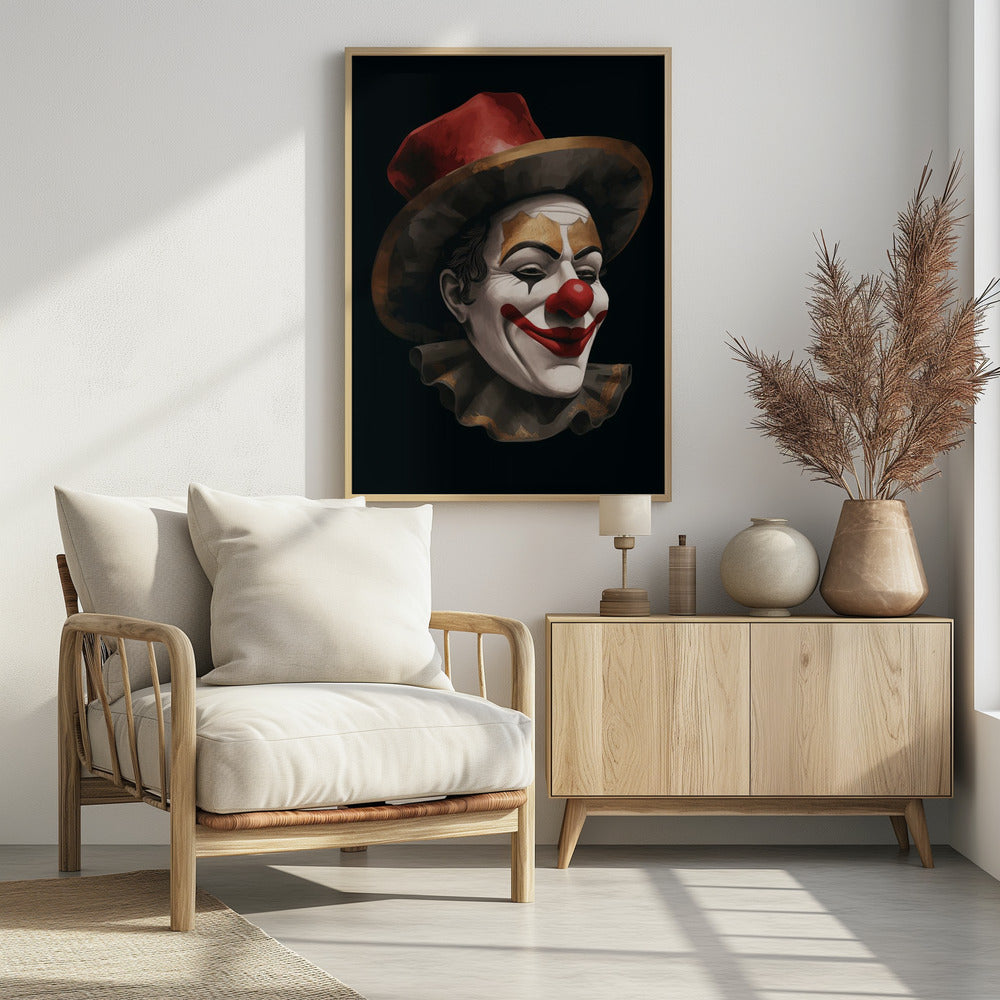 The Smiling Clown - Poster / Art Print - interiör