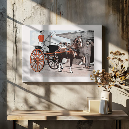 Woman In a Horse Carriage (ca. 1890–1907) - Poster / Art Print - interiör