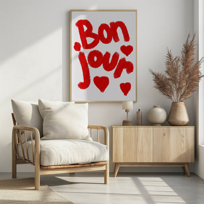 Bonjour Hearts - Poster / Art Print - interiör