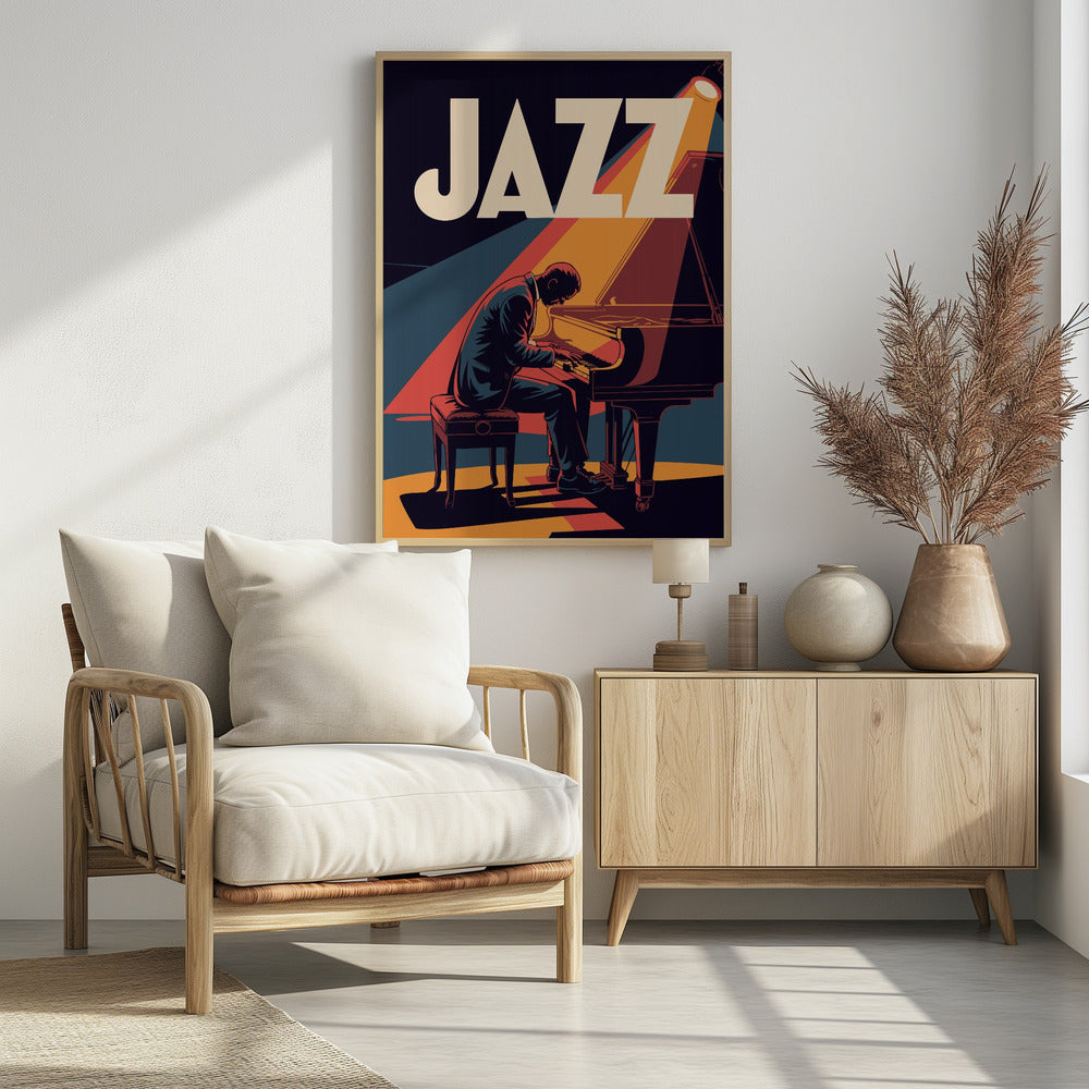 Jazz Pianist - Poster / Art Print - interiör