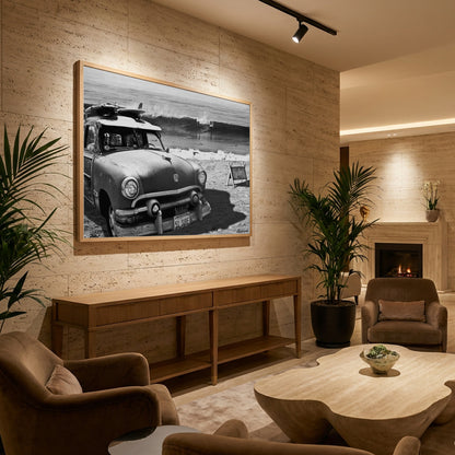 Vintage Ford Woody - Poster / Art Print - interiör