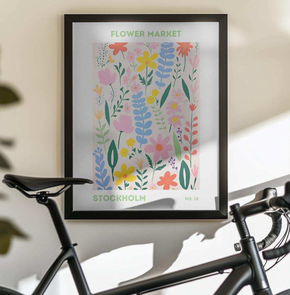 Flower Market Stockholm - Poster / Art Print - interiör