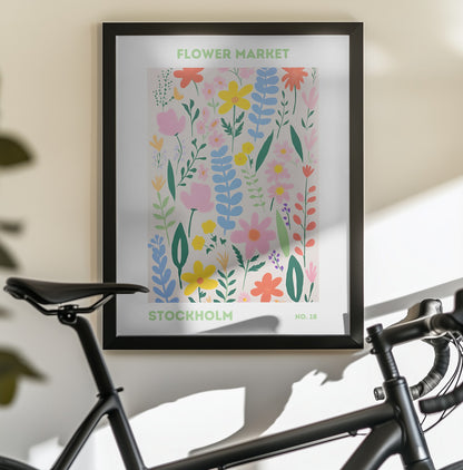 Flower Market Stockholm - Poster / Art Print - interiör