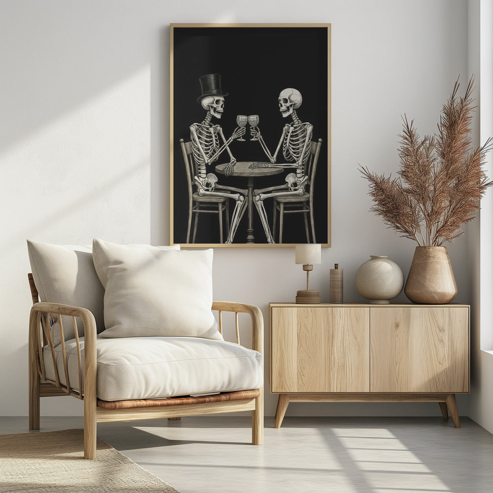 Celebrating Skeletons - Poster / Art Print - interiör