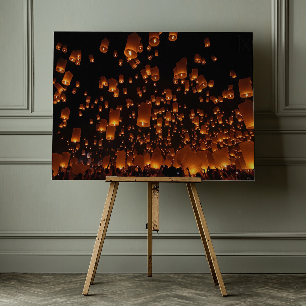Floating Lanterns - Poster / Art Print - interiör